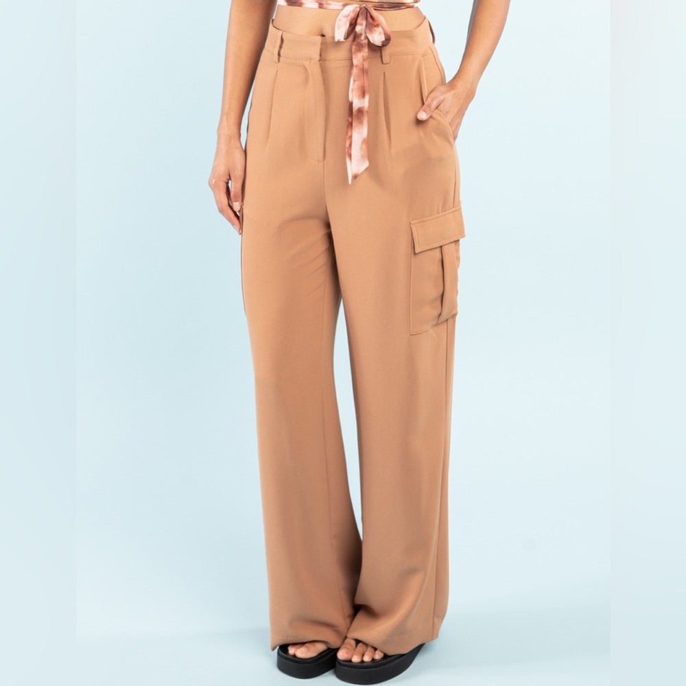 Womens Cargo Wide Leg Pants
